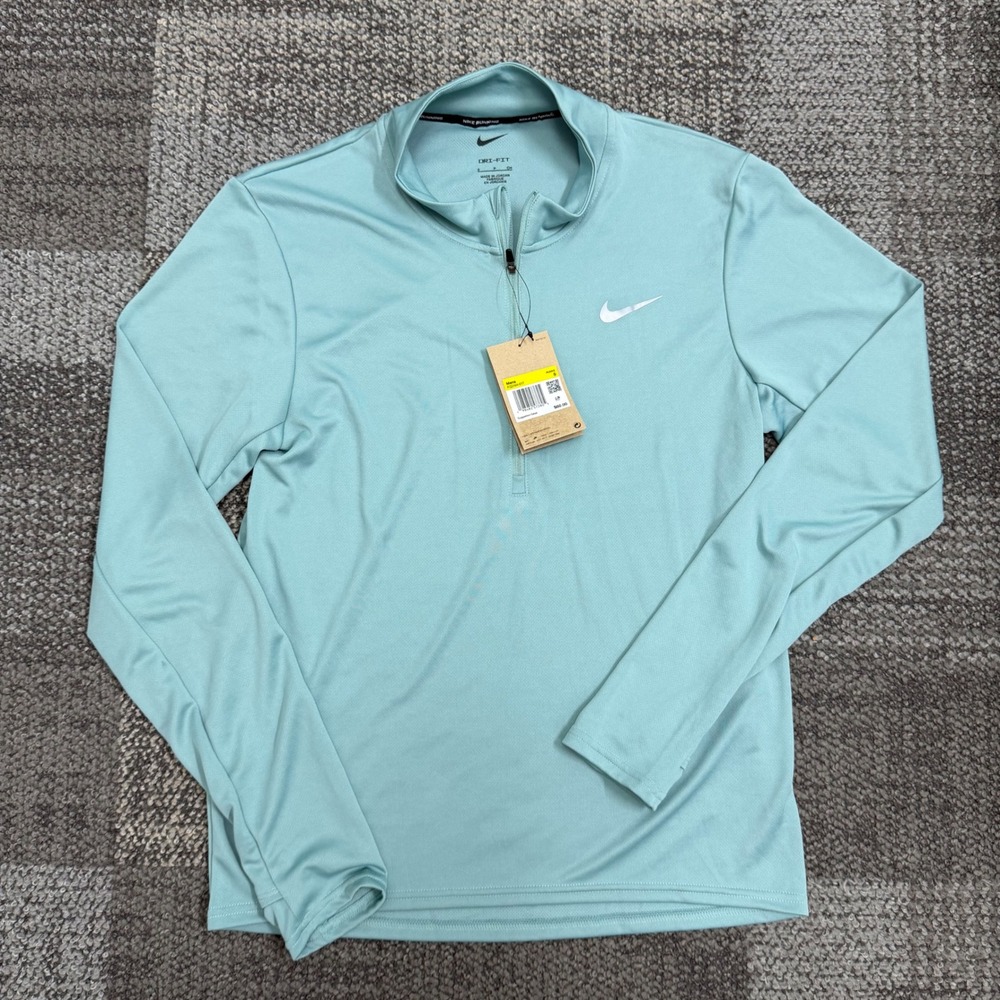 Nike Dri-FIT 1/2 Zip Pullover Mens Small Teal Long Sleeve Running fq2494-017